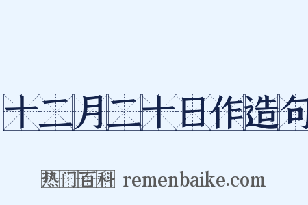 十二月二十日作造句是什么意思的图片
